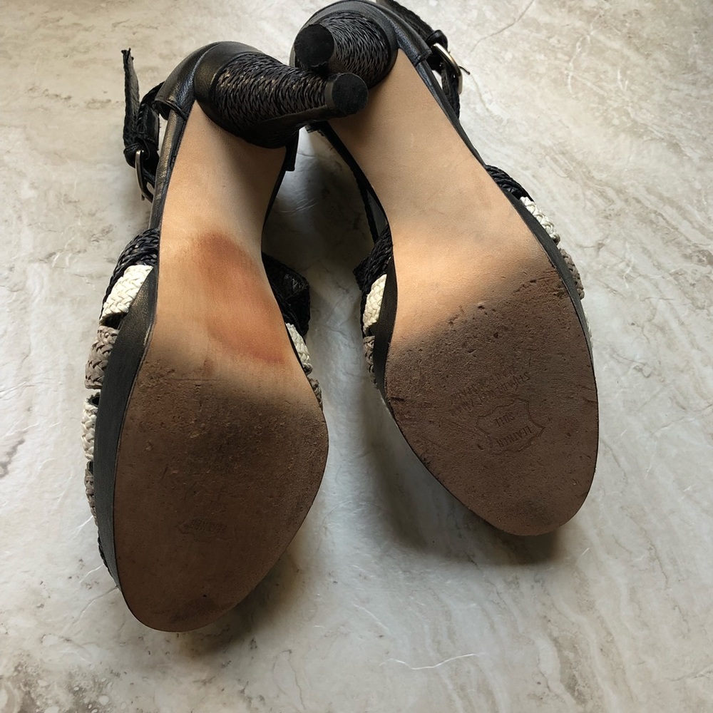 Stuart Weitzman Black Braided Heels - Picture 6 of 8
